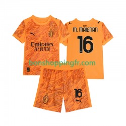 Maillot 3ème AC Milan Gardien Mike Maignan 16 2025-2026 Manches Courtes Jeune Enfant(+shorts)