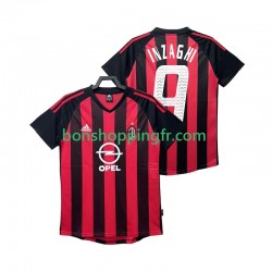 Maillot Rétro Domicile AC Milan INZAGHI 9 2002 2003 Manches Courtes Homme