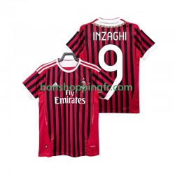 Maillot Rétro Domicile AC Milan INZAGHI 9 2011 2012 Manches Courtes Homme