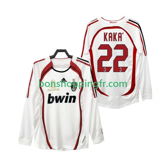Maillot Rétro Extérieur AC Milan KAKA 22 2006 2007 Manches Longues Homme Maillot Rétro Extérieur AC Milan KAKA 22 2006 2007 Manches Longues Homme