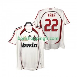 Maillot Rétro Extérieur AC Milan KAKA 22 2006 2007 Manches Courtes Homme