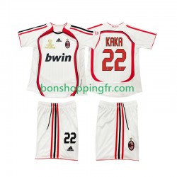 Maillot Rétro Extérieur AC Milan KAKA 22 2006 2007 Manches Courtes Jeune Enfant(+shorts)