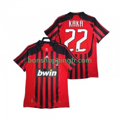Maillot Rétro Domicile AC Milan KAKA 22 2007 2008 Manches Courtes Homme