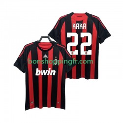 Maillot Rétro Domicile AC Milan KAKA 22 2008 2009 Manches Courtes Homme
