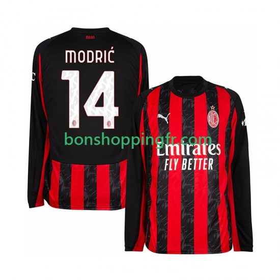 Maillot Domicile AC Milan Luca Modric 14 2025-2026 Manches Longues Homme