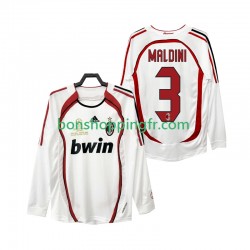 Maillot Rétro Extérieur AC Milan MALDINI 3 2006 2007 Manches Longues Homme