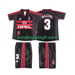 Maillot Rétro 3ème AC Milan MALDINI 3 1998 1999 Manches Courtes Jeune Enfant(+shorts)