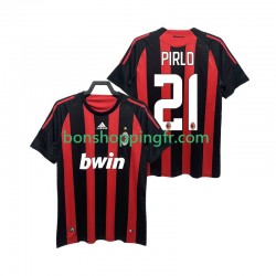 Maillot Rétro Domicile AC Milan RIRLO 21 2008 2009 Manches Courtes Homme
