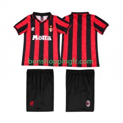 Maillot Rétro Domicile AC Milan 1993 1994 Manches Courtes Jeune Enfant(+shorts)