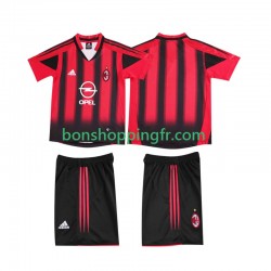 Maillot Rétro Domicile AC Milan 2004 2005 Manches Courtes Jeune Enfant(+shorts)