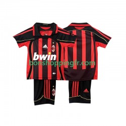 Maillot Rétro Domicile AC Milan 2006 2007 Manches Courtes Jeune Enfant(+shorts)