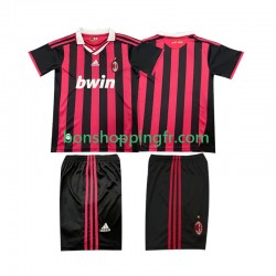 Maillot Rétro Domicile AC Milan 2009 2010 Manches Courtes Jeune Enfant(+shorts)