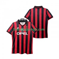 Maillot Rétro Domicile AC Milan 1995 1996 Manches Courtes Homme