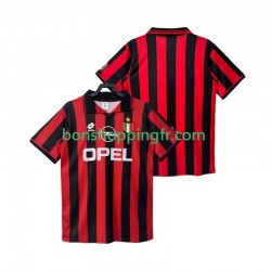 Maillot Rétro Domicile AC Milan 1996 1997 Manches Courtes Homme