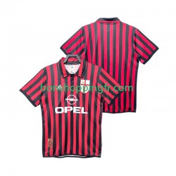Maillot Rétro Domicile AC Milan 1999 2000 Manches Courtes Homme