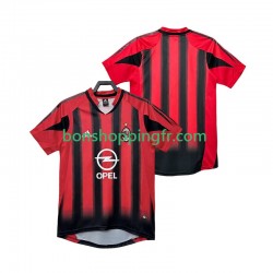 Maillot Rétro Domicile AC Milan 2004 2005 Manches Courtes Homme