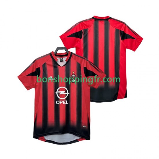 Maillot Rétro Domicile AC Milan 2004 2005 Manches Courtes Homme Maillot Rétro Domicile AC Milan 2004 2005 Manches Courtes Homme