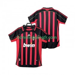 Maillot Rétro Domicile AC Milan 2006 2007 Manches Courtes Homme
