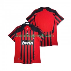 Maillot Rétro Domicile AC Milan 2007 2008 Manches Courtes Homme
