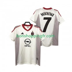 Maillot Rétro Extérieur AC Milan SHEVCHENKO 7 2004 2005 Manches Courtes Homme