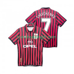 Maillot Rétro Domicile AC Milan SHEVCHENKO 7 1999 2000 Manches Courtes Homme