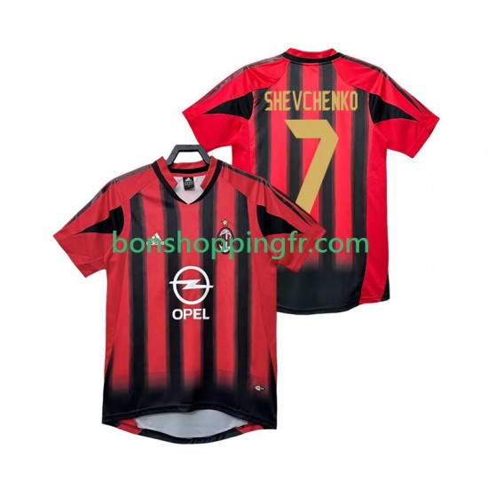 Maillot Rétro Domicile AC Milan SHEVCHENKO 7 2004 2005 Manches Courtes Homme Maillot Rétro Domicile AC Milan SHEVCHENKO 7 2004 2005 Manches Courtes Homme