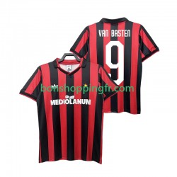 Maillot Rétro Domicile AC Milan VAN BASTEN 9 1990 1991 Manches Courtes Homme