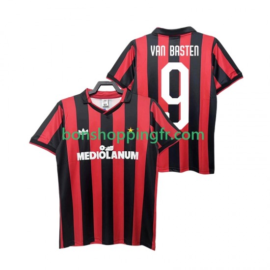 Maillot Rétro Domicile AC Milan VAN BASTEN 9 1990 1991 Manches Courtes Homme Maillot Rétro Domicile AC Milan VAN BASTEN 9 1990 1991 Manches Courtes Homme
