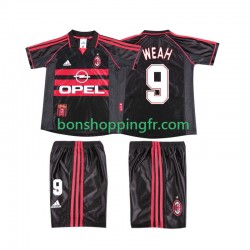 Maillot Rétro 3ème AC Milan WEAH 9 1998 1999 Manches Courtes Jeune Enfant(+shorts)