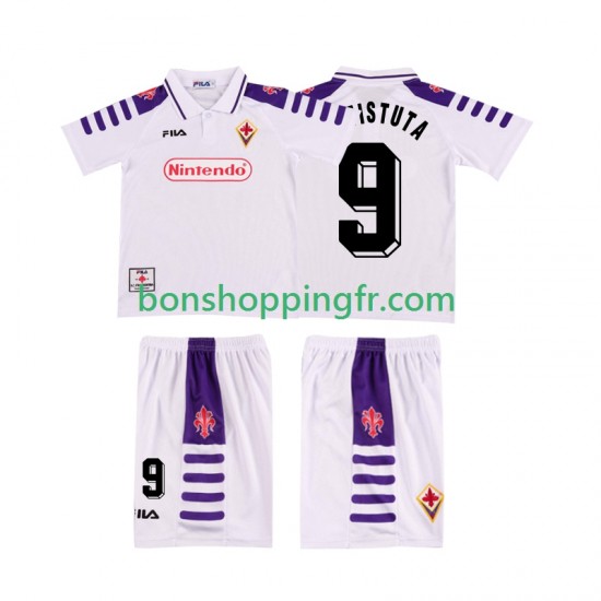 Maillot Rétro Extérieur Fiorentina BASTUTA 9 1998 1999 Manches Courtes Jeune Enfant(+shorts)