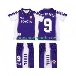 Maillot Rétro Domicile Fiorentina BASTUTA 9 1999 2000 Manches Courtes Jeune Enfant(+shorts)