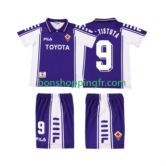 Maillot Rétro Domicile Fiorentina BASTUTA 9 1999 2000 Manches Courtes Jeune Enfant(+shorts) Maillot Rétro Domicile Fiorentina BASTUTA 9 1999 2000 Manches Courtes Jeune Enfant(+shorts)