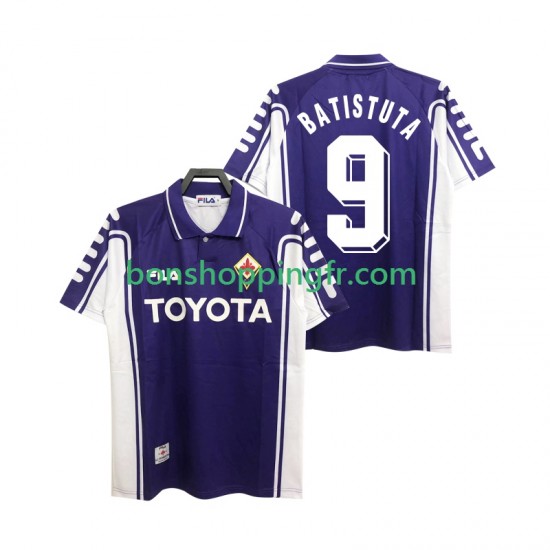 Maillot Rétro Domicile Fiorentina BASTUTA 9 1999 2000 Manches Courtes Homme Maillot Rétro Domicile Fiorentina BASTUTA 9 1999 2000 Manches Courtes Homme