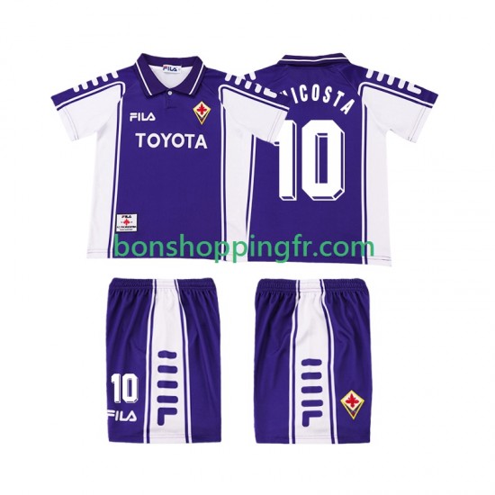 Maillot Rétro Domicile Fiorentina RUI COSTA 10 1999 2000 Manches Courtes Jeune Enfant(+shorts) Maillot Rétro Domicile Fiorentina RUI COSTA 10 1999 2000 Manches Courtes Jeune Enfant(+shorts)