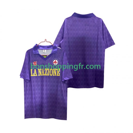 Maillot Rétro Domicile Fiorentina 1989 1990 Manches Courtes Homme Maillot Rétro Domicile Fiorentina 1989 1990 Manches Courtes Homme