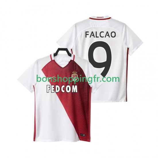 Maillot Domicile AS Monaco FALCAO 9 2016 2017 Manches Courtes Homme