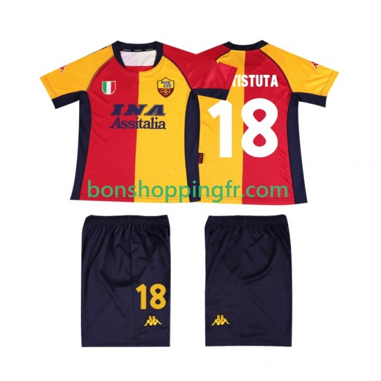 Maillot Rétro Domicile AS Rome BATISTUTA 18 2001 Manches Courtes Jeune Enfant(+shorts) Maillot Rétro Domicile AS Rome BATISTUTA 18 2001 Manches Courtes Jeune Enfant(+shorts)
