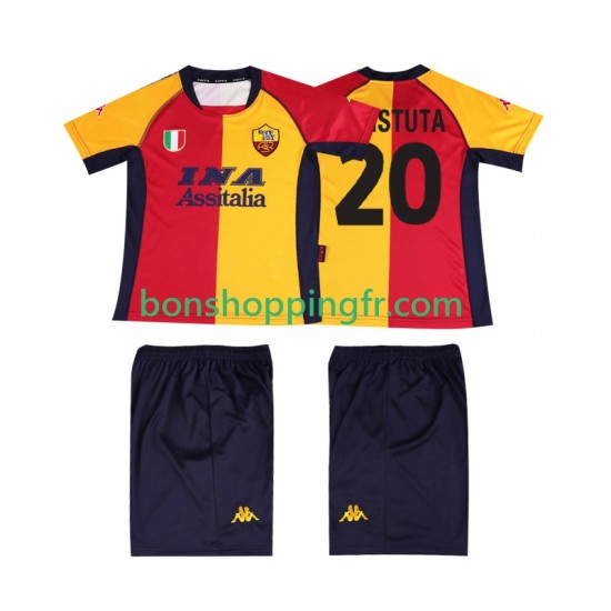 Maillot Rétro Domicile AS Rome Batistuta 20 2000 2001 Manches Courtes Jeune Enfant(+shorts)
