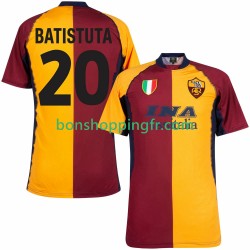 Maillot Rétro Domicile AS Rome Batistuta 20 2000 2001 Manches Courtes Homme