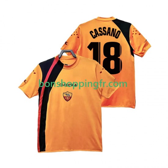Maillot Rétro Domicile AS Rome CASSANO 18 2005 2006 Manches Courtes Homme Maillot Rétro Domicile AS Rome CASSANO 18 2005 2006 Manches Courtes Homme