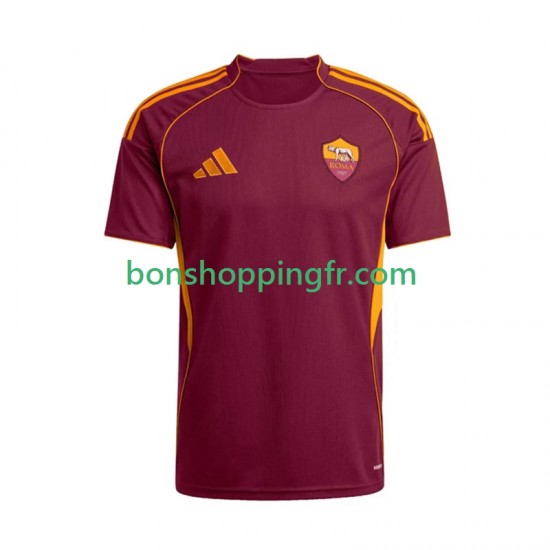 Maillot Domicile AS Rome 2025-2026 Manches Courtes Homme Maillot Domicile AS Rome 2025-2026 Manches Courtes Homme