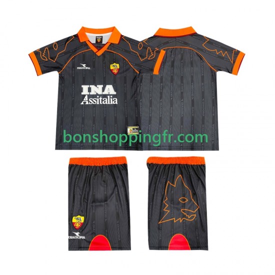Maillot Rétro Extérieur AS Rome 1999 2000 Manches Courtes Jeune Enfant(+shorts)