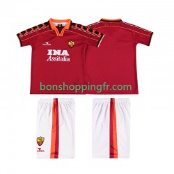 Maillot Rétro Domicile AS Rome 1998 1999 Manches Courtes Jeune Enfant(+shorts)