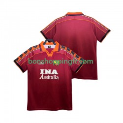 Maillot Rétro Domicile AS Rome 1998 1999 Manches Courtes Homme