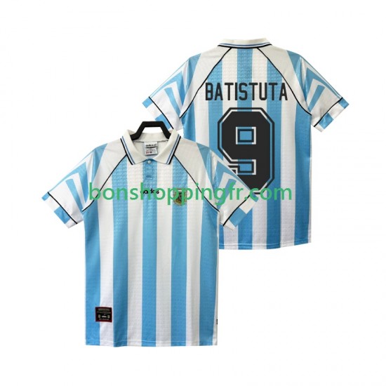 Maillot Rétro Domicile Argentine BATISTUTA 9 1996 1997 Manches Courtes Homme Maillot Rétro Domicile Argentine BATISTUTA 9 1996 1997 Manches Courtes Homme