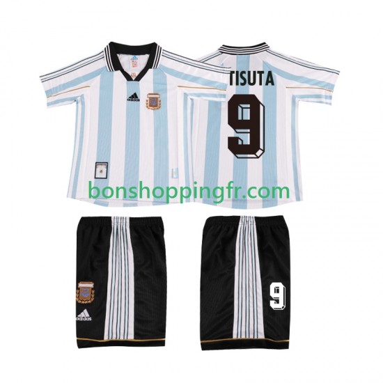 Maillot Rétro Domicile Argentine BATISUTA 9 1998 Manches Courtes Jeune Enfant(+shorts) Maillot Rétro Domicile Argentine BATISUTA 9 1998 Manches Courtes Jeune Enfant(+shorts)