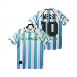 Maillot Rétro Domicile Argentine Lionel Messi 10 1996 1997 Manches Courtes Homme