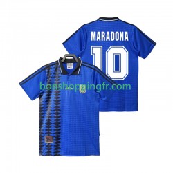 Maillot Rétro Extérieur Argentine MARADONA 10 1994 Manches Courtes Homme