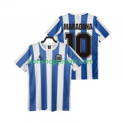 Maillot Rétro Domicile Argentine MARADONA 10 1986 Manches Courtes Homme