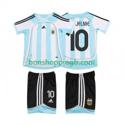 Maillot Rétro Domicile Argentine RIQUELME 10 2006 2007 Manches Courtes Jeune Enfant(+shorts)